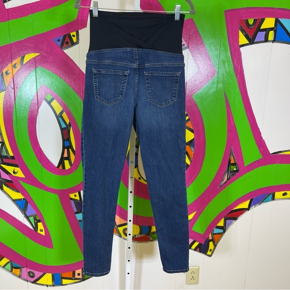 Isabel Maternity, Over the Belly Jeggings, Blue. Size 2/26R. Excellent condition - Picture 3 of 5
